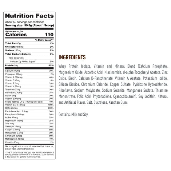 Isopure Zero Carb Whey Protein Powder, Simply Vanilla, 3.4 lbs