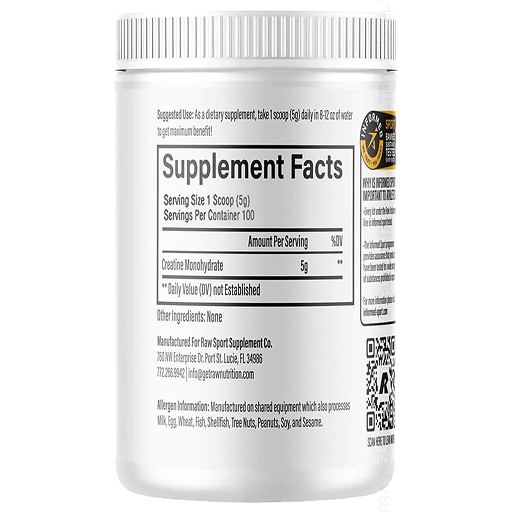 RAW Nutrition Creatine Monohydrate Powder