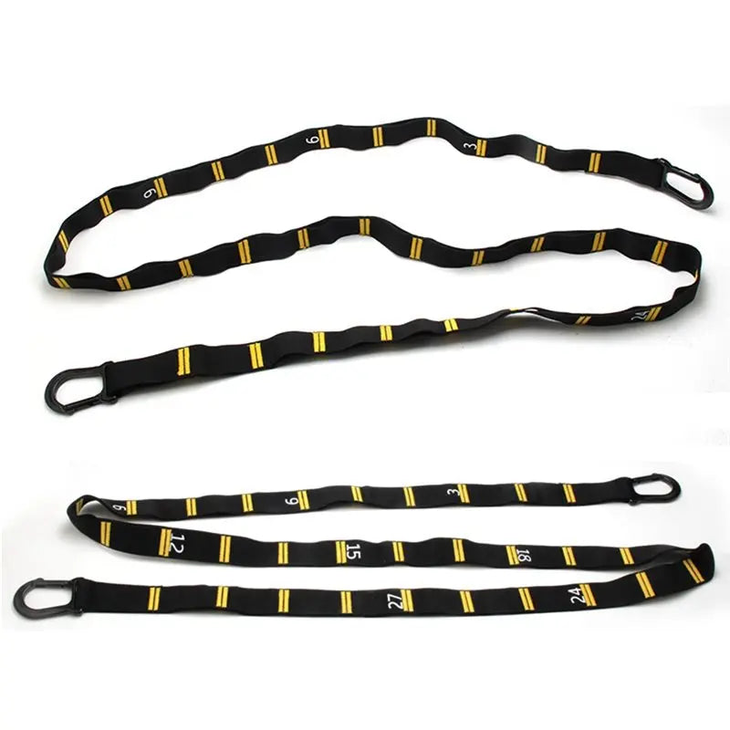 Wooden Gymnastic Rings with Numbered Straps