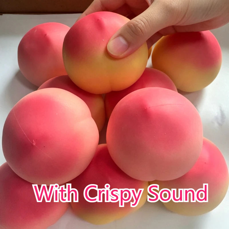 Crispy Sound Peach Fruit Squishy Toy